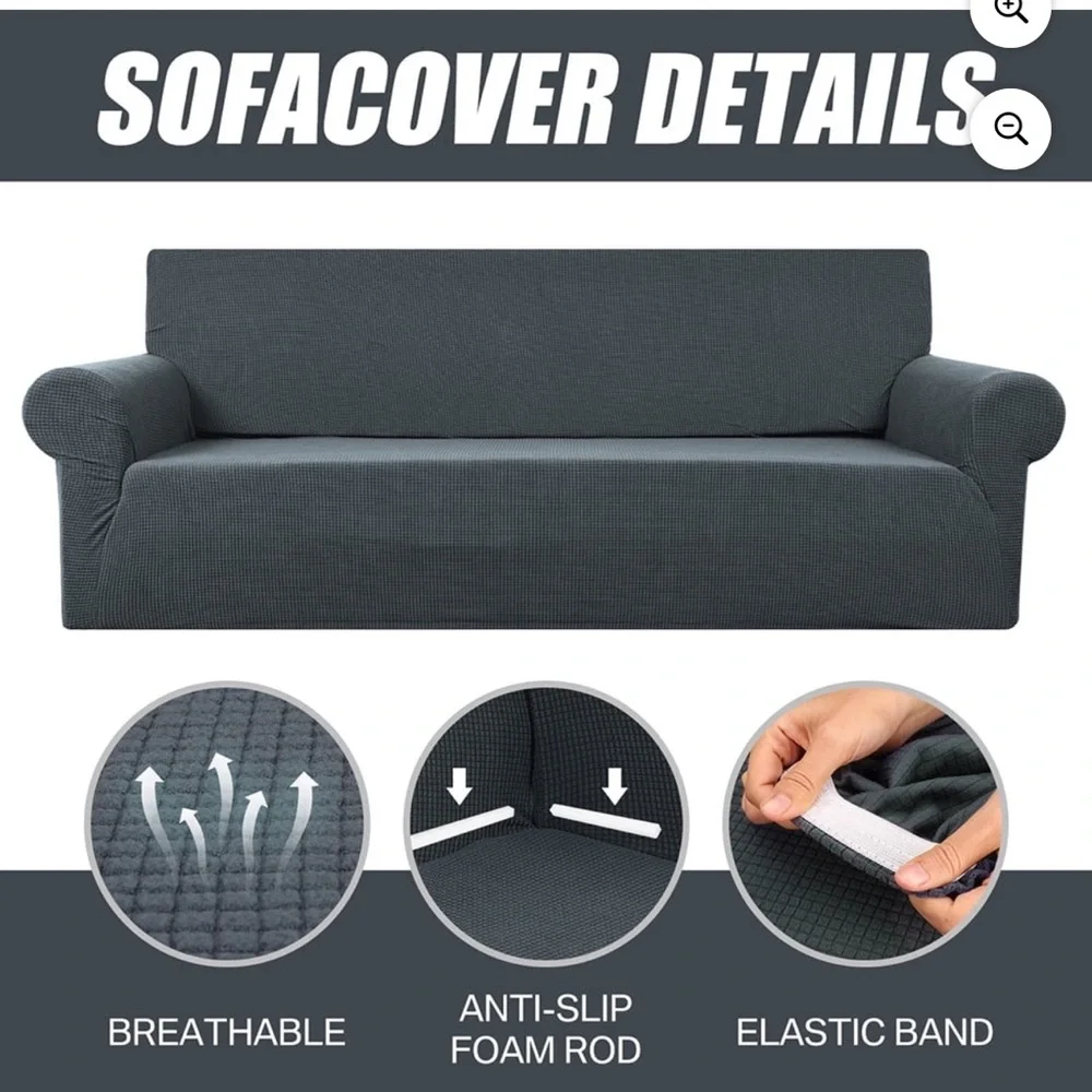 Elegant Gray Sofa Cover